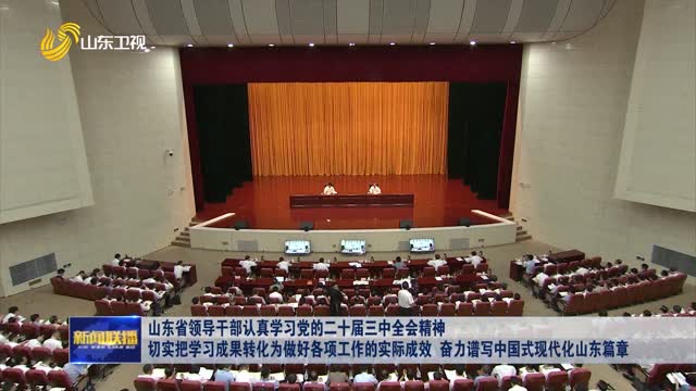 å±±ä¸œçœé¢†å¯¼å¹²éƒ¨è®¤çœŸå­¦ä¹ å…šçš„äºŒåå±Šä¸‰ä¸­å…¨ä¼šç²¾ç¥ž åˆ‡å®žæŠŠå­¦ä¹ æˆæžœè½¬åŒ–ä¸ºåšå¥½å„é¡¹å·¥ä½œçš„å®žé™…æˆæ•ˆ å¥‹åŠ›è°±å†™ä¸­å›½å¼çŽ°ä»£åŒ–å±±ä¸œç¯‡ç« 