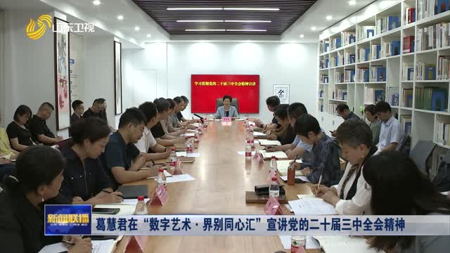 è‘›æ…§å›åœ¨â€œæ•°å­—è‰ºæœ¯Â·ç•Œåˆ«åŒå¿ƒæ±‡â€å®£è®²å…šçš„äºŒåå±Šä¸‰ä¸­å…¨ä¼šç²¾ç¥ž