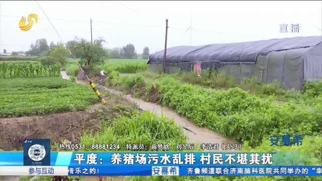 å¹³åº¦ï¼šå…»çŒªåœºæ±¡æ°´ä¹±æŽ’ æ‘æ°‘ä¸å ªå…¶æ‰°