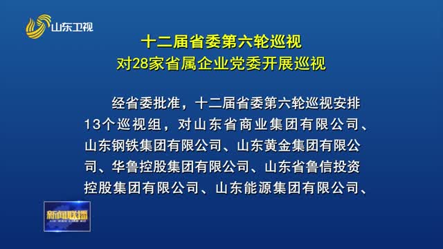 åäºŒå±Šçœå§”ç¬¬å…­è½®å·¡è§†å¯¹28å®¶çœå±žä¼ä¸šå…šå§”å¼€å±•å·¡è§†