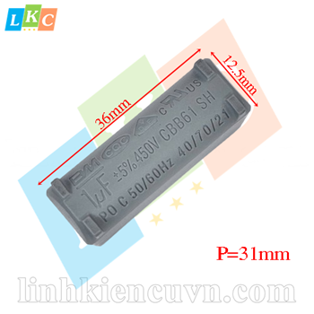 Tụ 1uF 450V BM đứng tháo máy