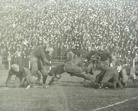 PHOTO:  Early Maroon gridiron scenes.