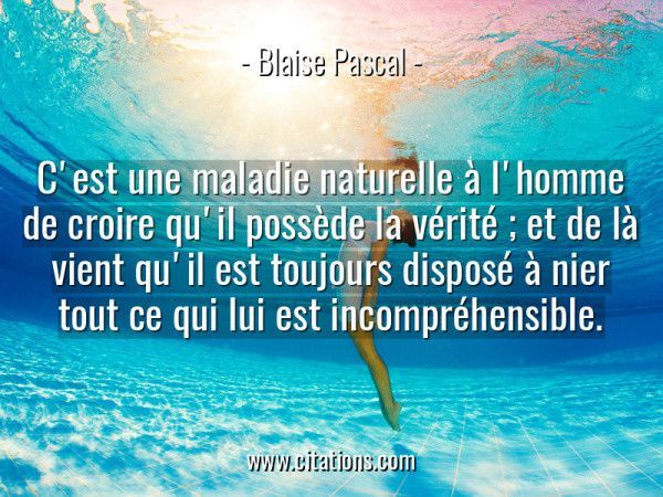 Citation de Blaise Pascal