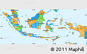 Political Simple Map of Indonesia