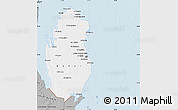 Gray Map of Qatar