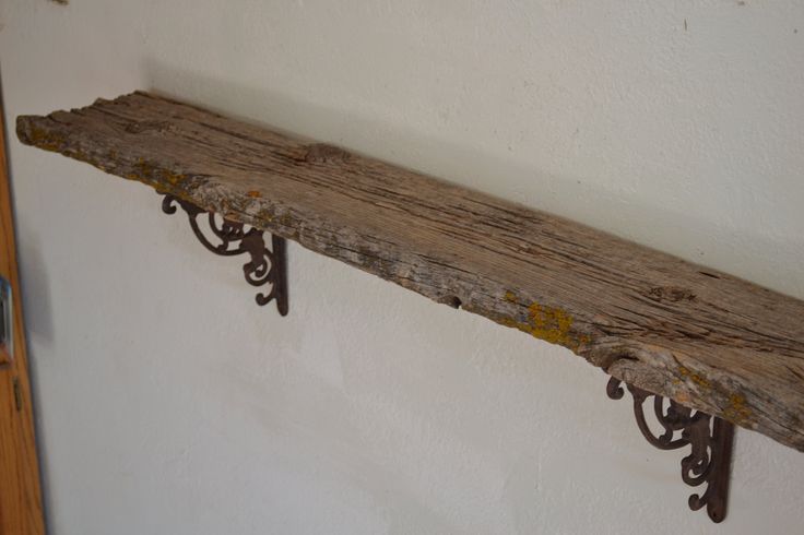 Riverside Road weathered barn wood wall shelf simple and unique 53 in…