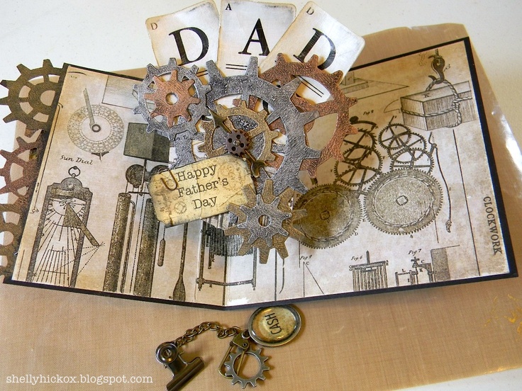 Wow!  Impresiona a papá con esta increíble tarjeta pop-up del domingo.  Cómo-tos de Shelly en el blog Sizzix.