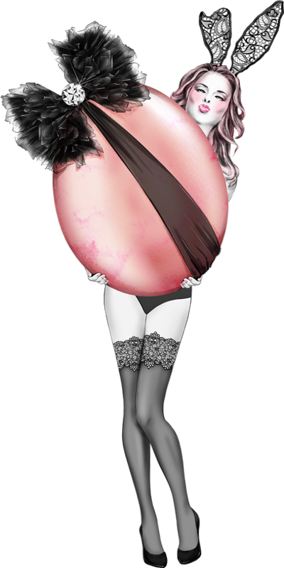 ✿ Tube png femme & oeuf de Pâques - Bunny girl png ✿ 