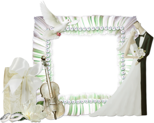 ♥ Cadre mariage png / Wedding frame transparent png ♥