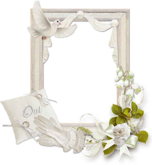 ♥ Cadre mariage png, cluster / Wedding frame png ♥