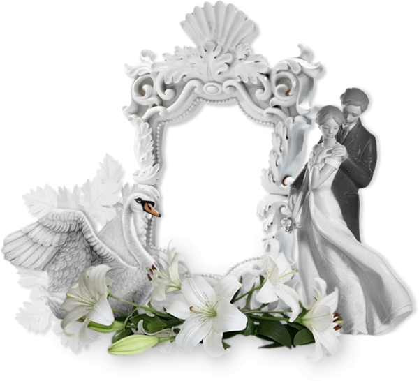 ♥ Cadre mariage png, cluster - Wedding frame png ♥