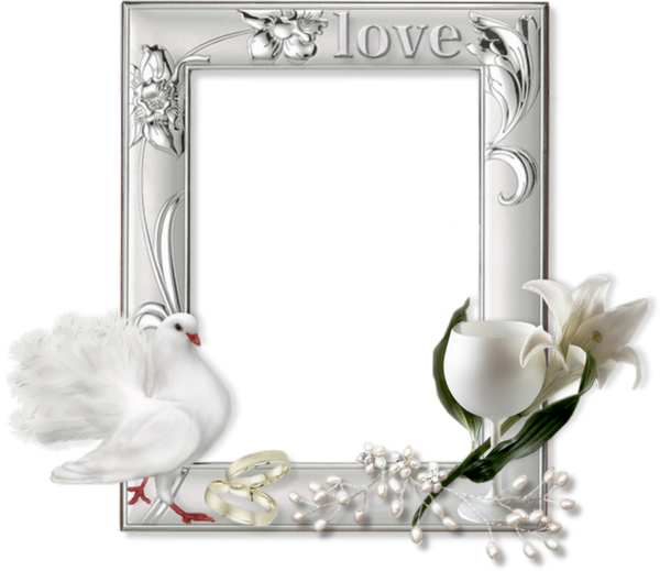 ♥ Cadre mariage png, cluster . Wedding frame png ♥