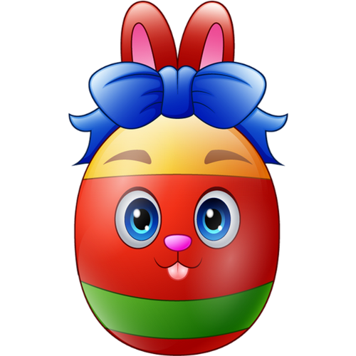 ✿ Tube oeuf de Pâques png, lapin . Easter egg clipart ✿