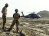 British Troops with US Army Blackhawk UH-60 Helicopter