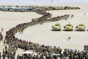 British Troops Line-Up Pre Gulf War 2