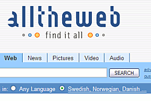 SprÃ¥kvalet &lsquo;Swedish, Norwegian, Danish &hellip;&rsquo; i AlltheWeb.com