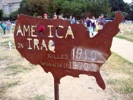 A metal sign at Camp Casey.