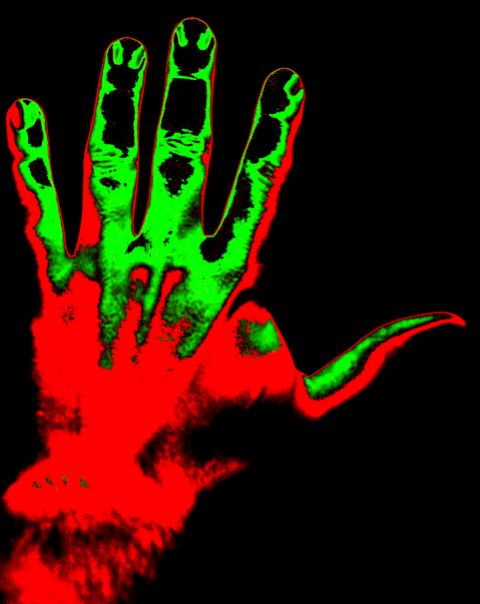 A crazy solarized hand to celebrate this odd calendar day.