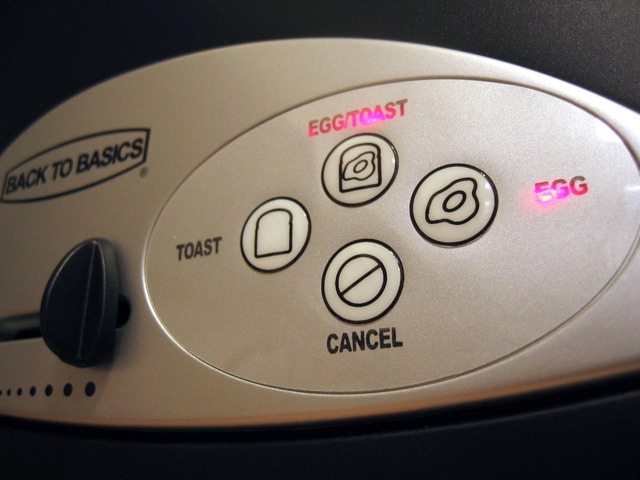 The control panel on my new toaster.