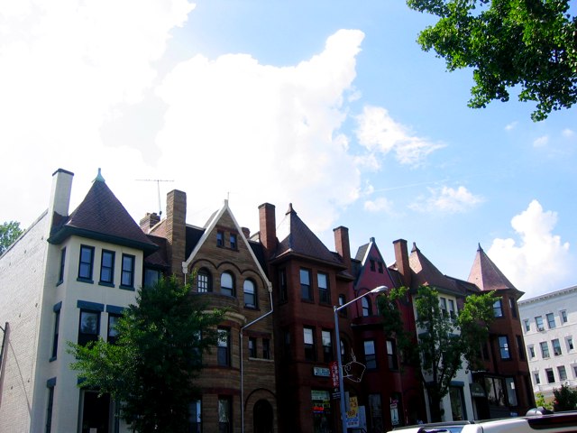 Rooftops on lower 18th St. NW.