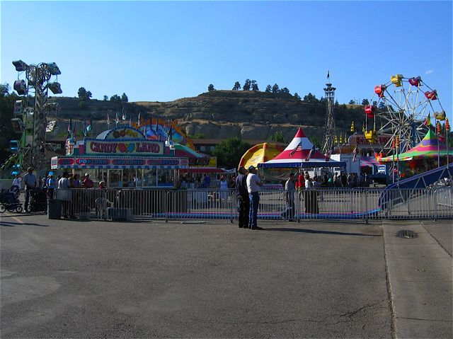 A few of the rides at the Montana Fair carnival.