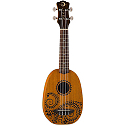 Luna Guitars Tattoo Pineapple Soprano Ukulele Mahogany