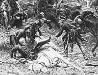 Blucher wounded at Ligny