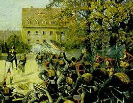 French grenadiers and Polish infantry
fighting in Markkleeberg.
Battle of Leipzig 1813