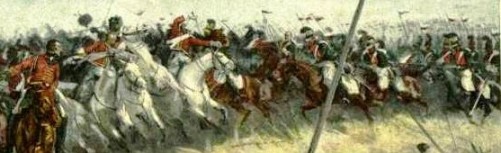 Scots Greys routed by
the French lancers in 1815.
