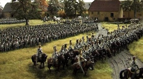 Austrian infantry and cavalry in 1813.
Picture courtesy of Wolfgang Meyer, Germany.