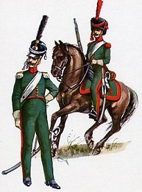 private of centre company
and private of elite company
of 1st Chasseur Regiment
in 1810-1812.