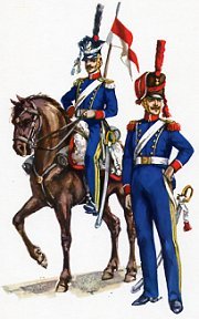 Polish 2nd Uhlan Regiment in 1810.
Troopers of Centre and Elite Companies.