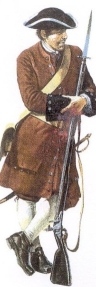 Eauropean soldier in Canada
amed with a musket and 
plug-bayonet