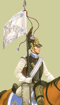 Standard-bearer of His Majesty Cuirassier Regiment
This regiment was also called Leib Cuirassiers