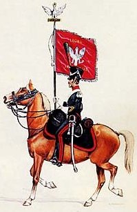 Standard-bearer of Polish horse chasseurs.
Picture by Morawski.