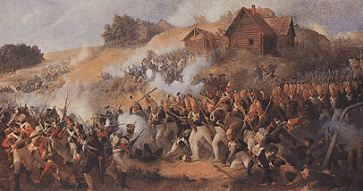 Pavlovsk Grenadiers routing
the Swiss at Kliastitzi
in 1812.