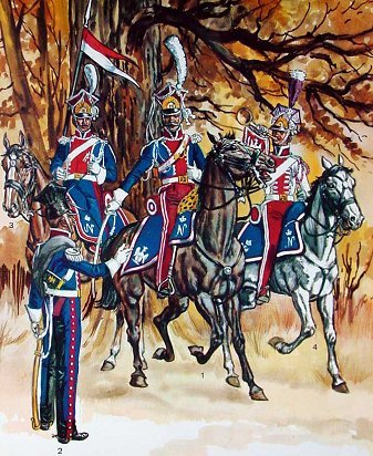 Polish Guard Lancers, 
picture by Funcken.