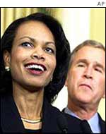 Condoleezza Rice and George Bush