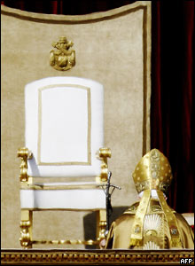 Pope Benedict XVI approaches the altar