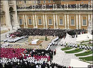 Mass on St Peter's Basilica steps