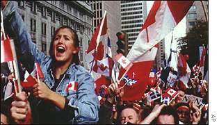 Quebec demonstration for unification with Canada