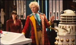 Colin Baker - the sixth incarnation of the Time Lord - with assistant Peri