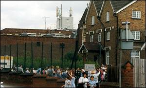 school and phone mast