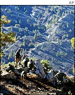 Troops in mountain area