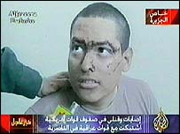 US POW being questioned on Iraqi TV