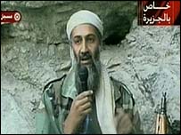 Bin Laden delivers a message via al-Jazeera