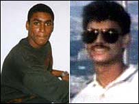 Terror suspects Feroz Abbasi (l) and Moazzam Begg (r)