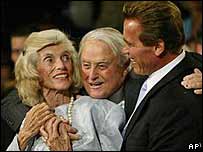 Eunice Kennedy Shriver, Sargent Shriver and Arnold Schwarzenegger