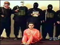 Still from video of Nick Berg's execution, 11 May 2004