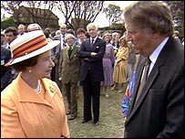 Queen Elizabeth II and Sir Edmund Hillary